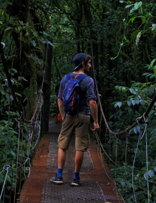 Photo de Xavier durant un trek au Costa Rica