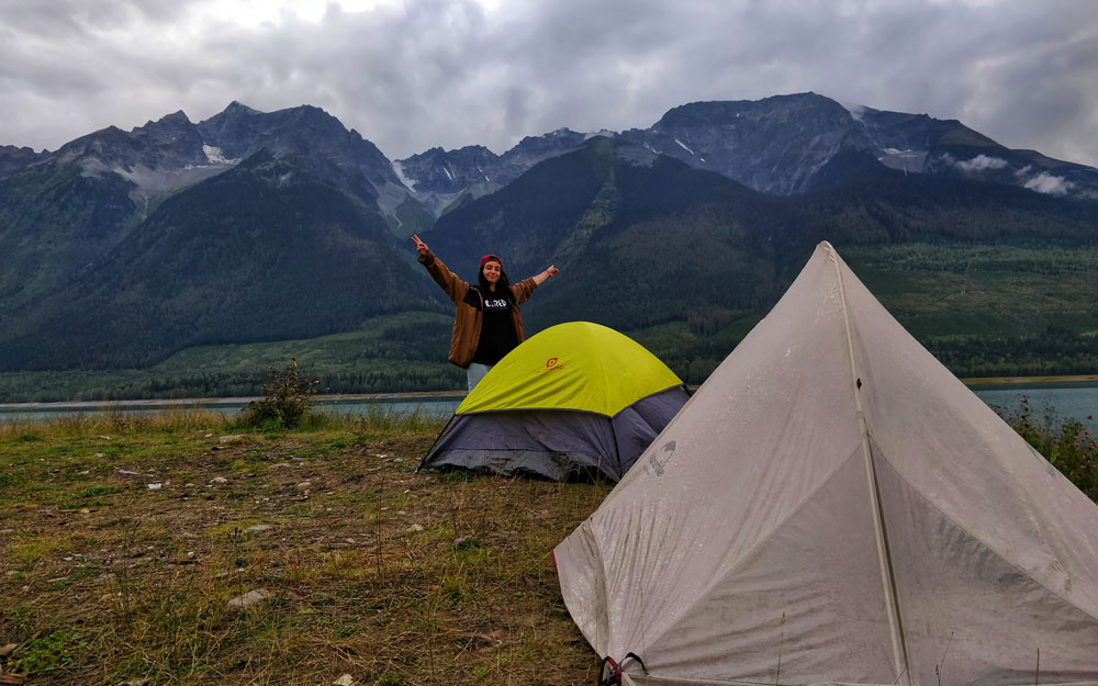 Camping sauvage dans les Rockies, Canada